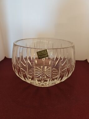 Vintage Noble Excellence Clear Lead Crystal Bowl